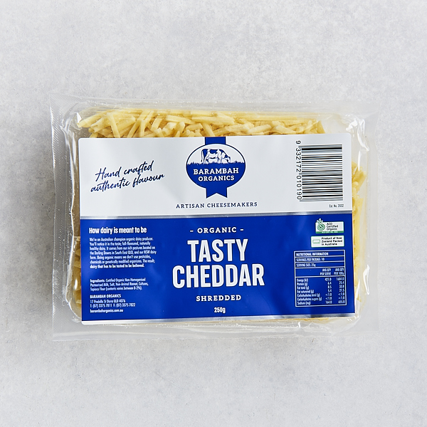 Barambah Cheddar Cheese Shredded 250g