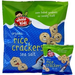 Whole Kids Rice Crackers Sea Salt VALUE BULK BUY 16 packs