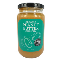 Spiral Foods Organic Peanut Butter Crunchy 375g x 6 VALUE BULK BUY