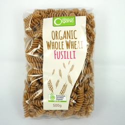 Absolute Organic Pasta Wholewheat Fusilli 500g x 8pk VALUE BULK BUY