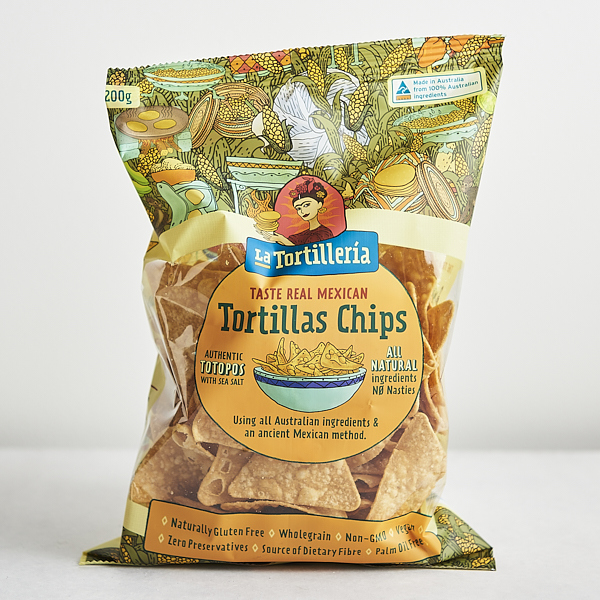 La Tortilleria Totopos White Corn Chips 200g CLEARANCE