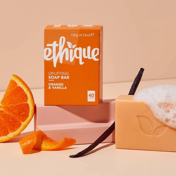 Ethique Bodywash Uplifting Soap Bar Orange and Vanilla 120g