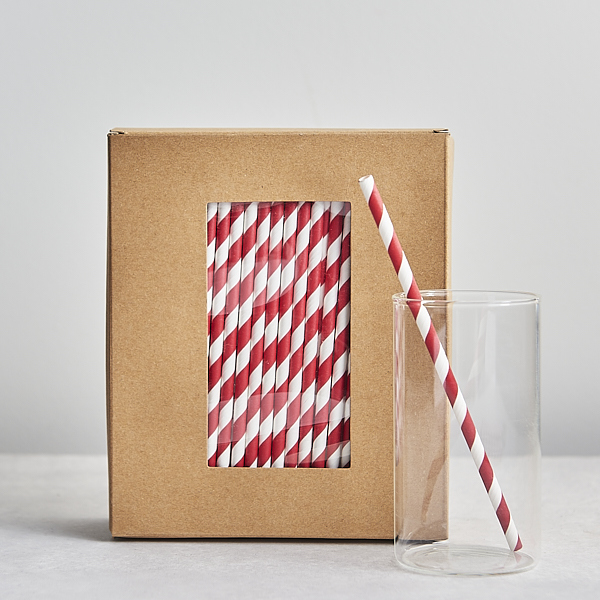 Bio-Gone Paper Straws pack of 250 CLEARANCE