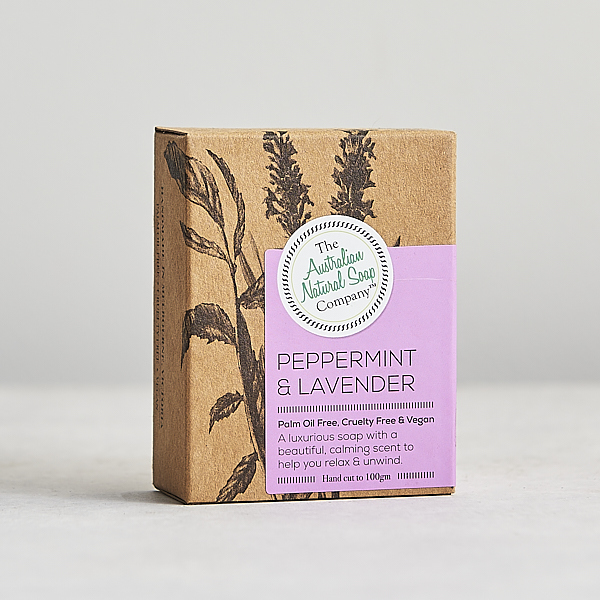 The Australian Natural Soap Company Lavender Peppermint Soap 100g