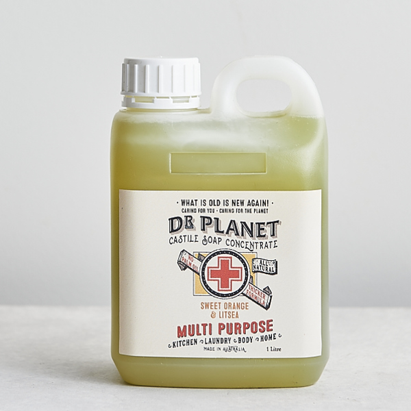 Dr Planet Castile Soap Concentrate Sweet Orange & Litsea Refill 1L