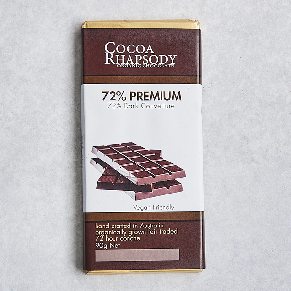 Cocoa Rhapsody Chocolate Dark 72% Premium 90g