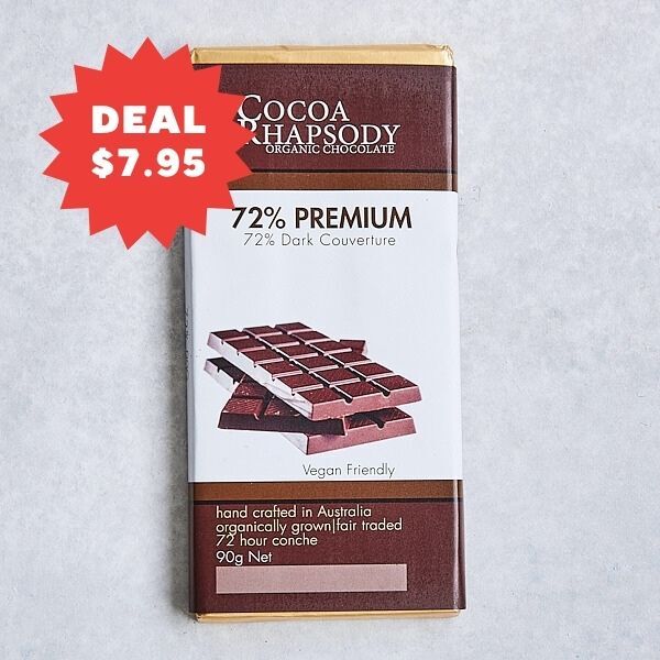 Cocoa Rhapsody Chocolate Dark 72% Premium 90g