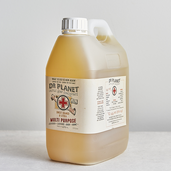 Dr Planet Castile Soap Concentrate Sweet Orange & Litsea Refill 2.5L
