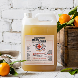 Dr Planet Castile Soap Concentrate Sweet Orange & Litsea 5L Refill BULK