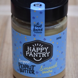 Happy Pantry Organic Peanut Butter Smooth Unsalted 300g