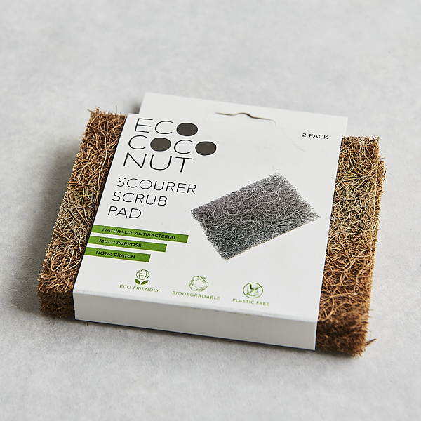 Ecococonut Coconut Fibre Scourer Scrub Pads pack of 2