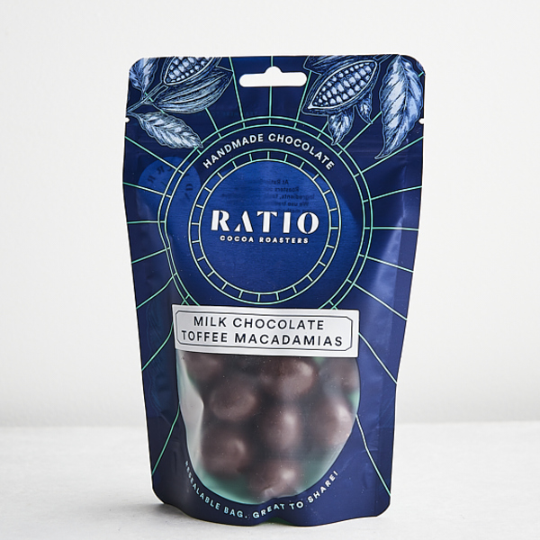 Ratio Milk Chocolate Toffee Macadamias 180g