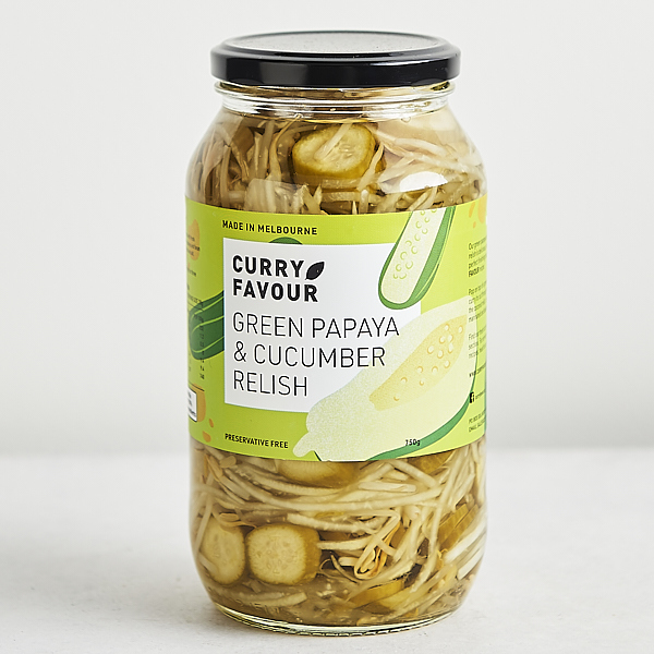 Curry Favour Green Papaya & Cucumber Relish 750g