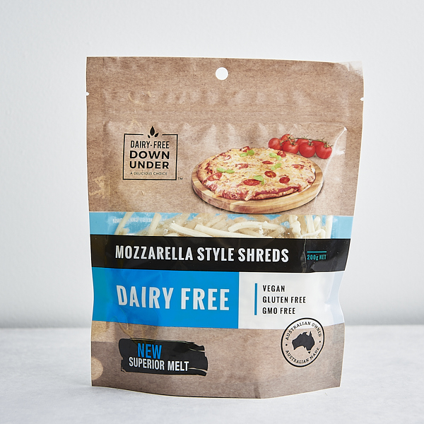 Dairy Free Down Under  Mozzarella Style Shreds 200g