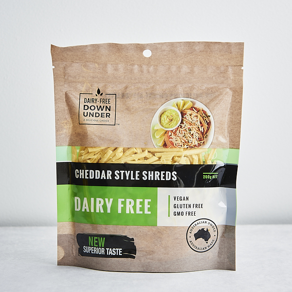 Dairy Free Down Under  Cheddar Style Shreds 200g