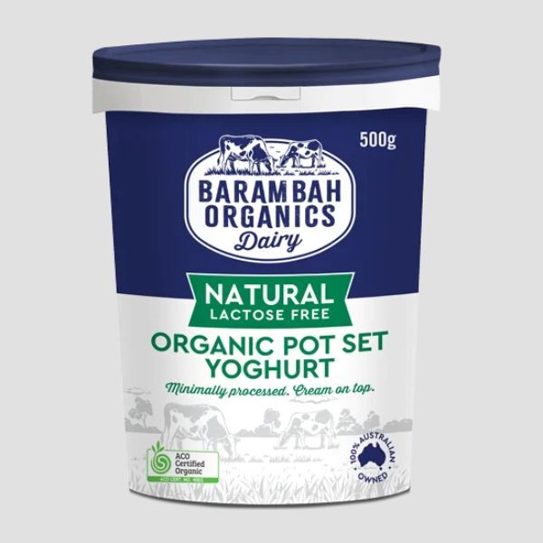 Barambah Yoghurt Lactose Free Plain 500g