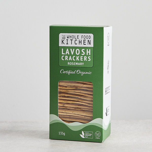 The Whole food Kitchen Lavosh Crackers Rosemary 135g