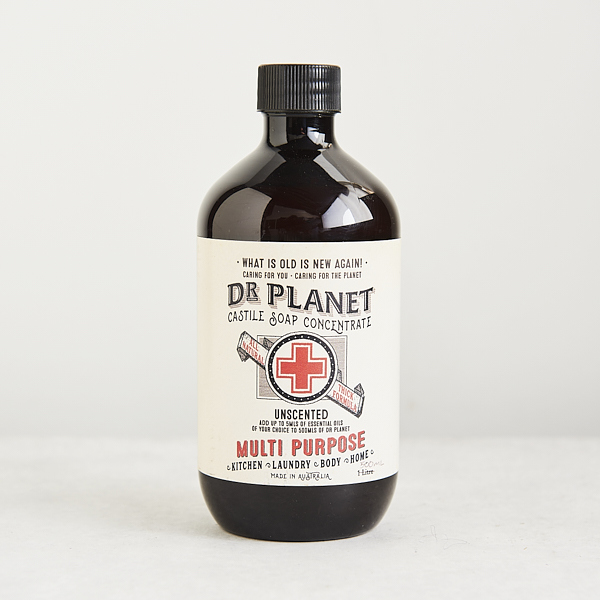 Dr Planet Castile Soap Concentrate Unscented Refill  500ml