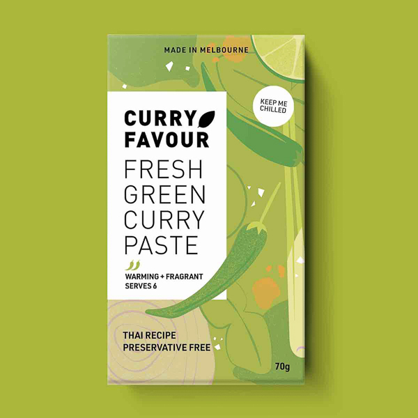 Curry Favour Fresh Green Curry Paste 8x70g