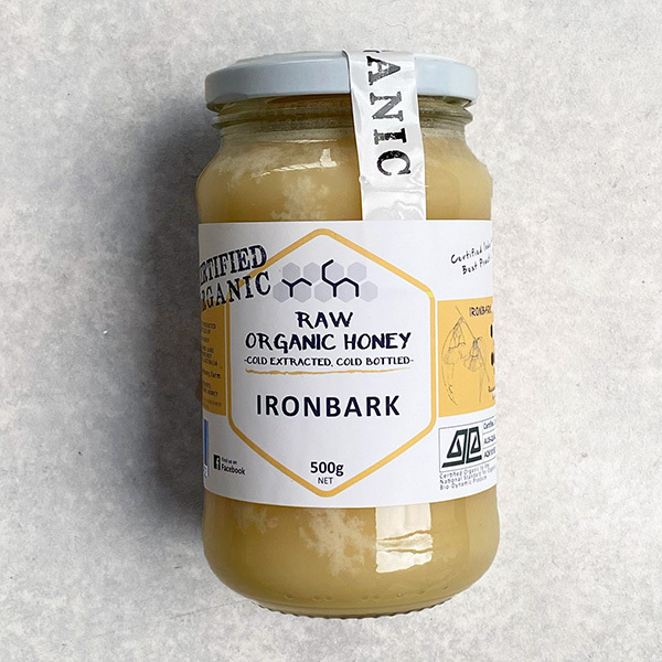 Certified Organic Raw Honey Ironbark 500g