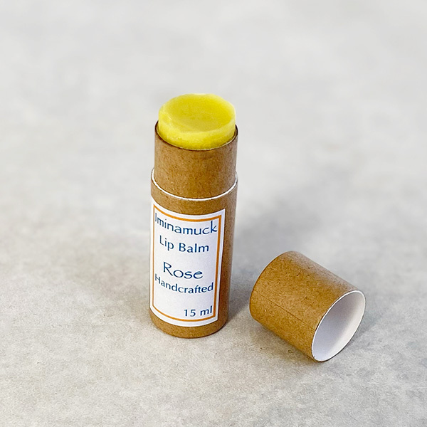 Iminamuck Beeswax, Olive Oil and Rose Lip Balm 15ml