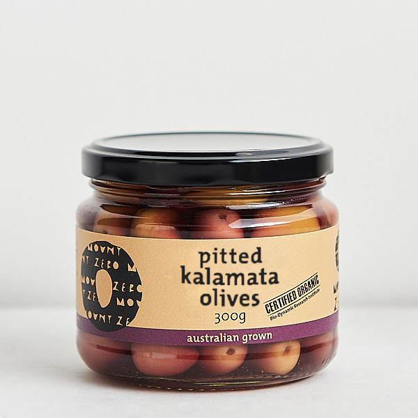 Mount Zero Organic Pitted Olives Kalamata  300g