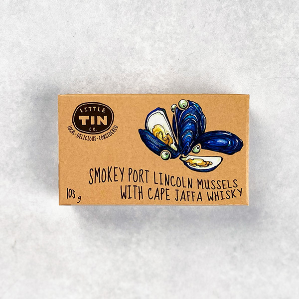 Little Tin Co Smokey Port Lincoln Mussels with Cape Jaffa Whisky 105g