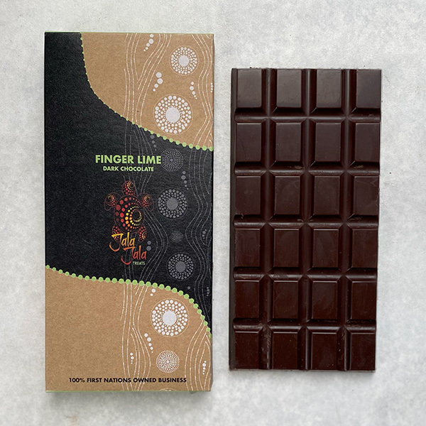 Jala Jala Treats Finger Lime Dark Chocolate 100g