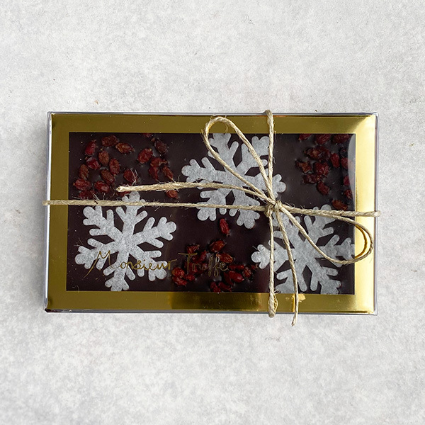 Monsieur Truffe Christmas Snow Flake Gift Box Dark Chocolate 90g