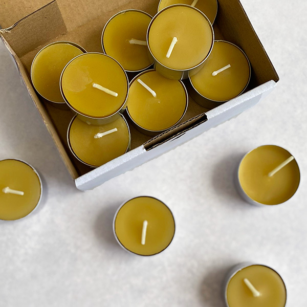 Bee Sustained Beeswax Tea Light Candles pack of 12
