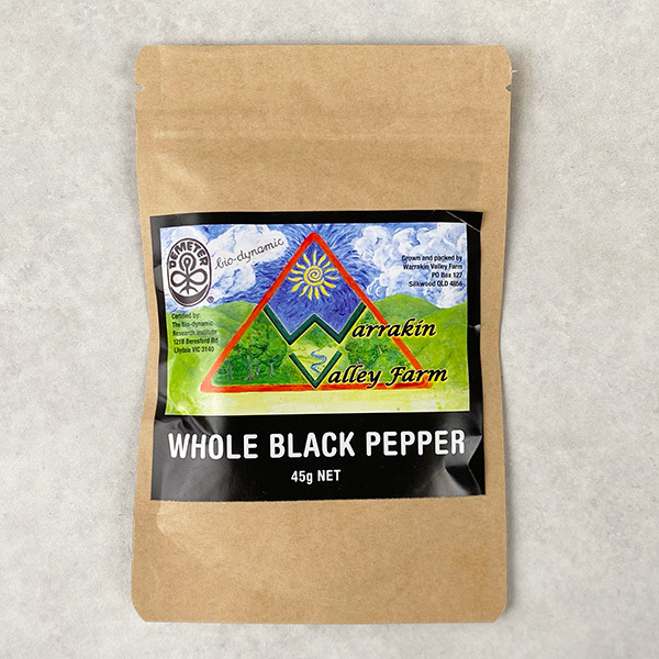 Warrakin Valley Farm Whole Black Pepper Corns 45g