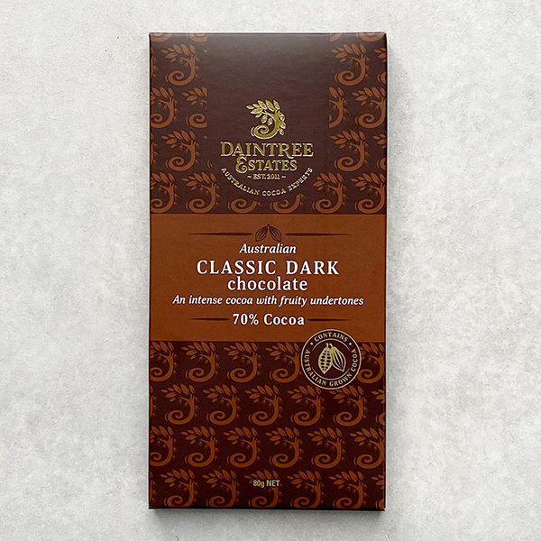 Daintree Estates Australian Classic Dark Chocolate 70% Cocoa 80g