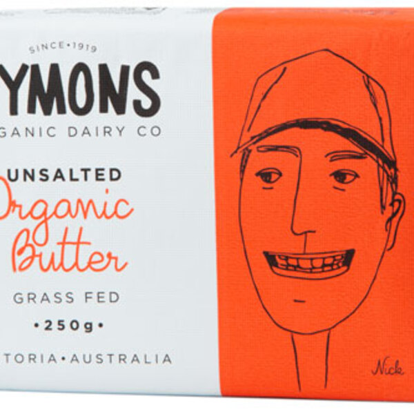 Symons Organic Grass Fed  Butter Unsalted  250g