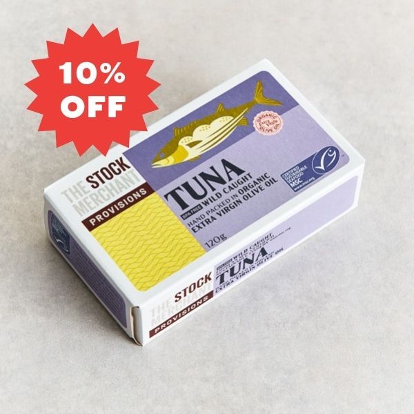 The Stock Merchant Tuna in Organic Extra Virgin Olive Oil 120g