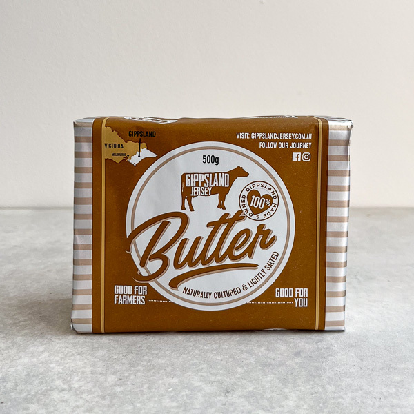 Gippsland Jersey Grass Fed Cultured Butter Salted  500g