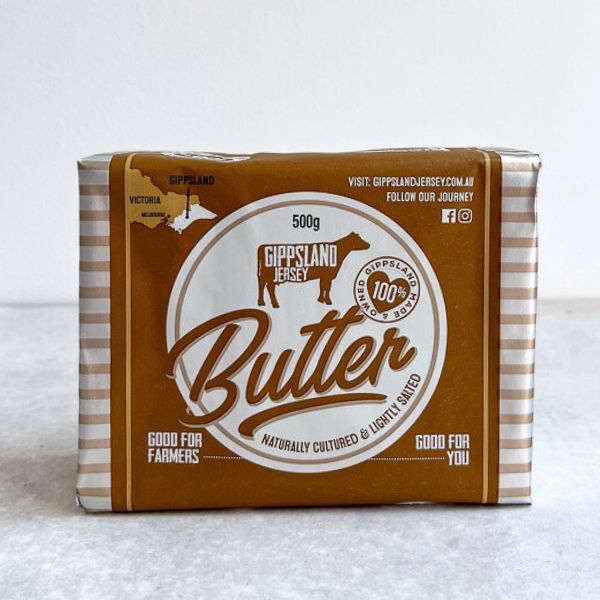 Gippsland Jersey Grass Fed Cultured Butter Salted  500g