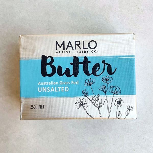 Marlo Grass Fed Butter Unsalted  12x250g