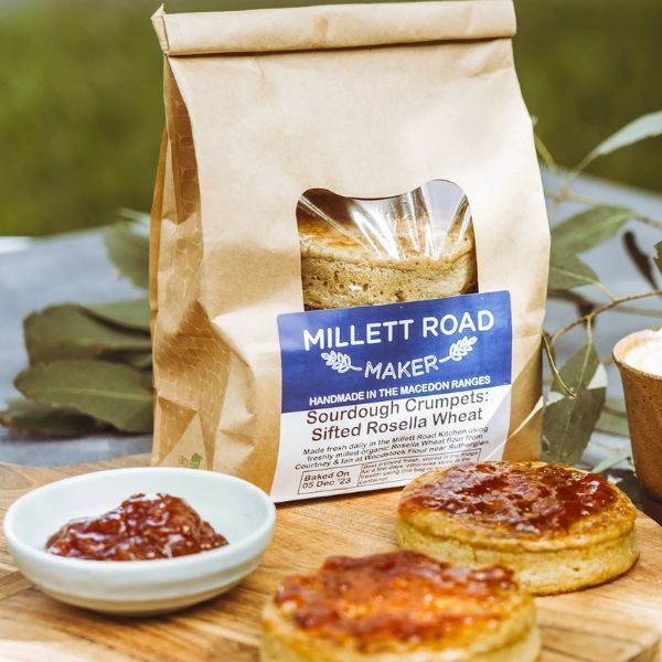 Millett Road Maker Sourdough Crumpets Rosella Wheat pack of 6