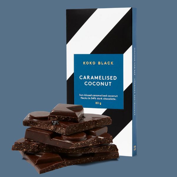 Koko Black Block Dark 54% Caramelised Coconut 80g