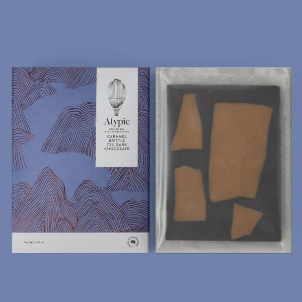 Atypic Dark Chocolate Caramel Brittle 80g