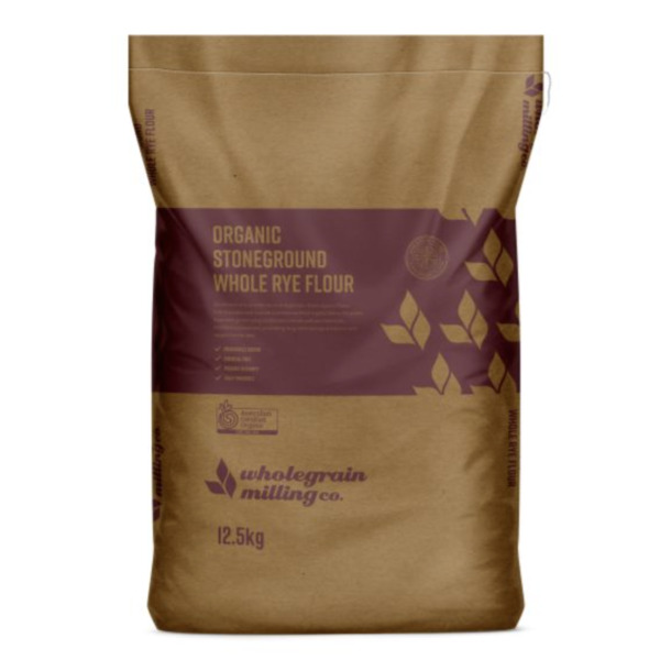 Wholegrain Milling Co - Organic Stoneground Whole Rye Flour 10kg