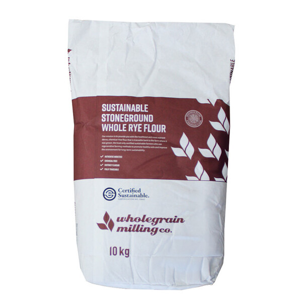 Wholegrain Milling Co - Sustainable Stoneground Whole Rye Flour 10kg