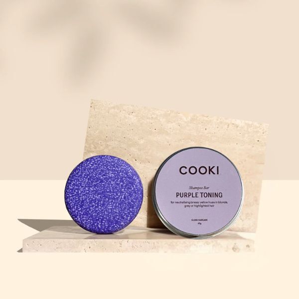 Cooki Shampoo Bar Purple Toning Tin 65g