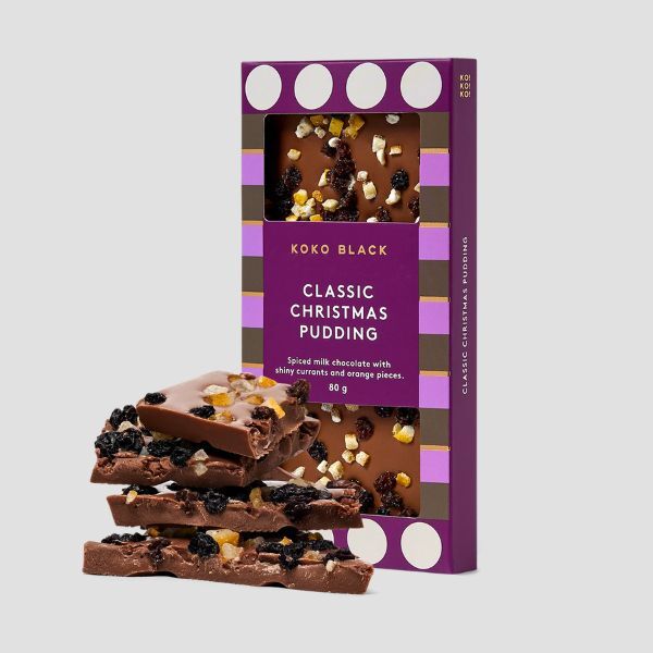 Koko Black Christmas Block Milk Chocolate Classic Christmas Pudding 80g