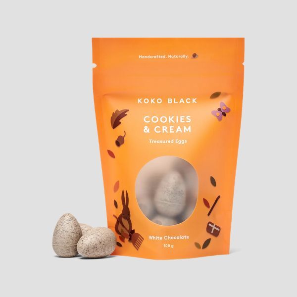 Koko Black Easter Treasured Eggs Cookie & Cream White Chocolate 100g