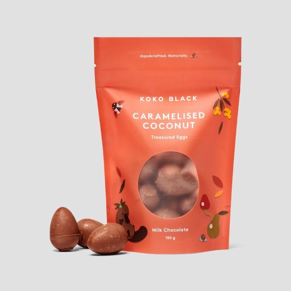 Koko Black Easter Treasured Eggs Caramelised Coconut Milk Chocolate 100g