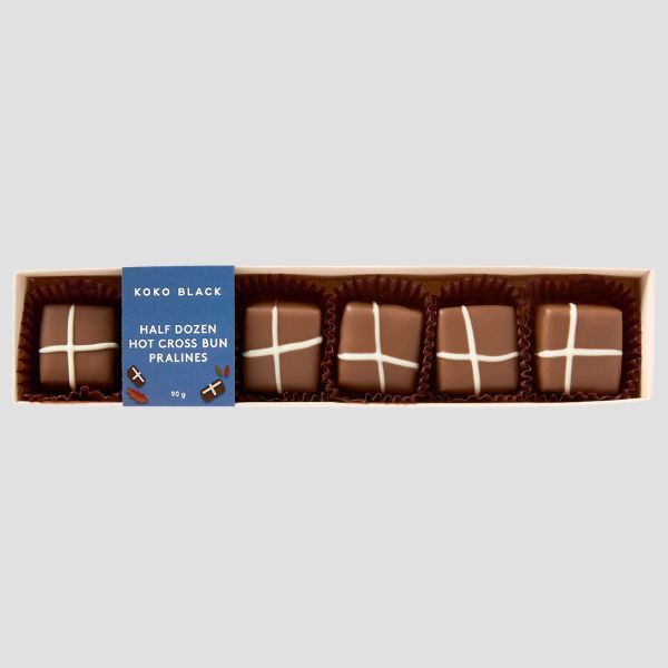 Koko Black Easter Hot Cross Bun Praline pack of 6
