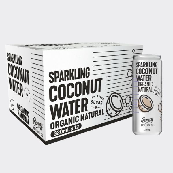 Bonsoy Sparkling Coconut Water Natural 12x320ml