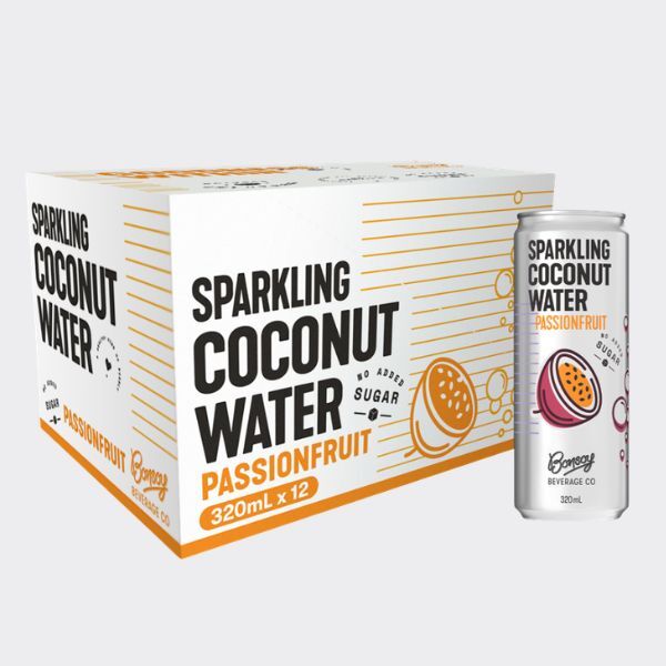 Bonsoy Sparkling Coconut Water & Passionfruit  12x320ml