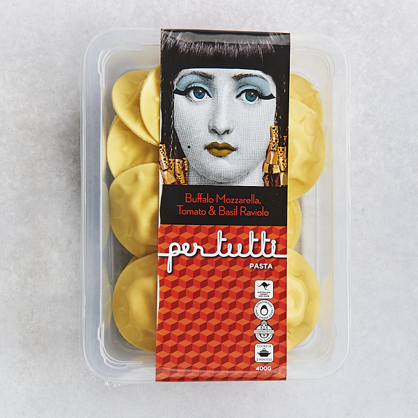 Per Tutti Pasta Buffalo Mozzarella Tomato Basil Raviolo 400g QUICK SALE